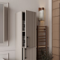 Ensemble salle de bain Liana 80 cm 3 pièces vasque céramique miroir armoire
