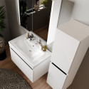 Meuble de salle de bain Venus 80 cm – Ensemble 3 pièces anthracite avec vasque céramique, armoire miroirVenus 80 cm