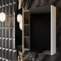 Meuble de salle de bain Venus 80 cm – Ensemble 3 pièces anthracite avec vasque céramique, armoire miroirVenus 80 cm