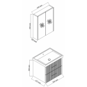 Meuble de salle de bain Liana 60 cm – Ensemble 3 pièces anthracite avec vasque céramique, armoire miroir