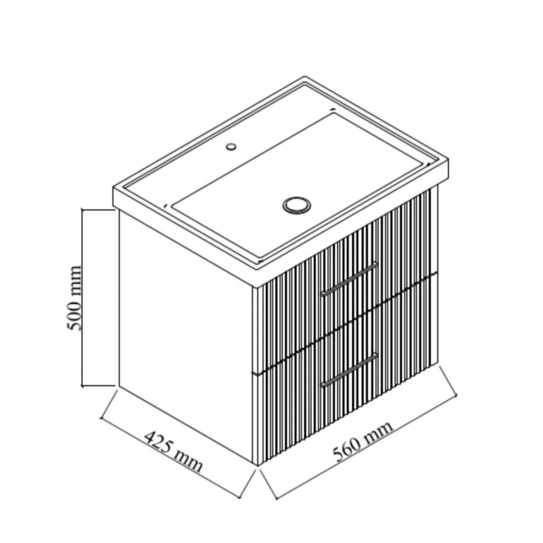 Meuble sous-vasque Liana 60 cm