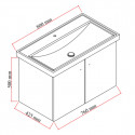 Meuble sous-vasque Mimoza 80 cm