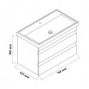 Meuble sous-vasque Lara 80 cm