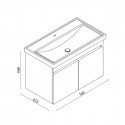 Meuble sous-vasque Venus 80 cm