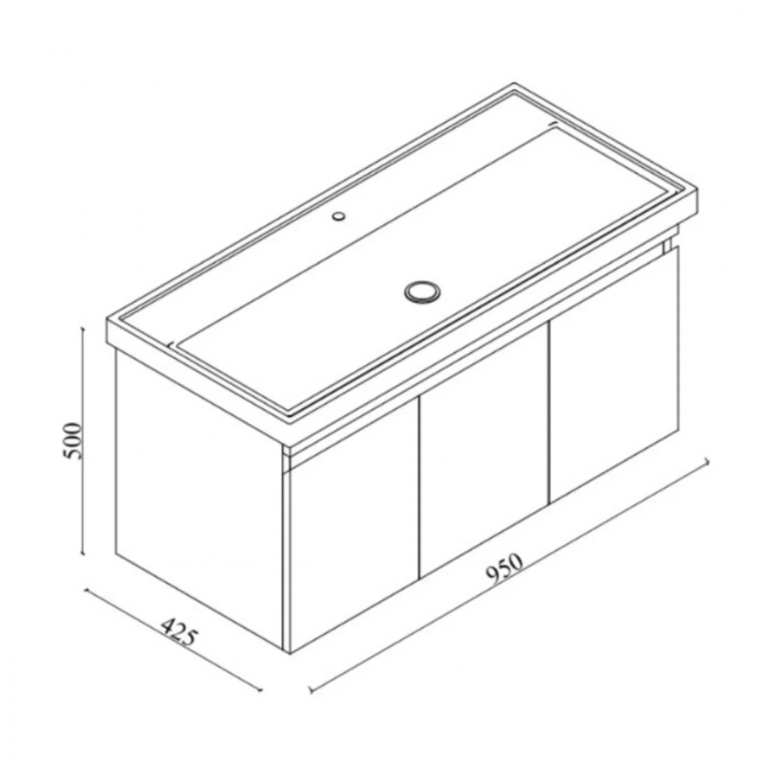 Meuble sous-vasque Venus 100 cm