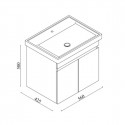 Meuble sous-vasque Venus 60 cm