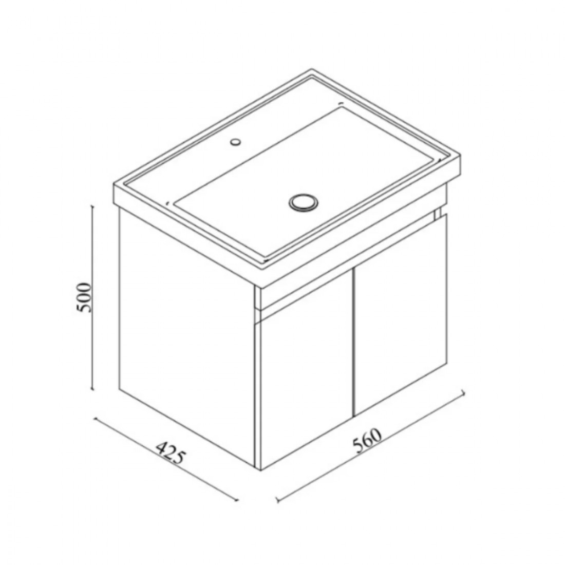Meuble sous-vasque Venus 60 cm
