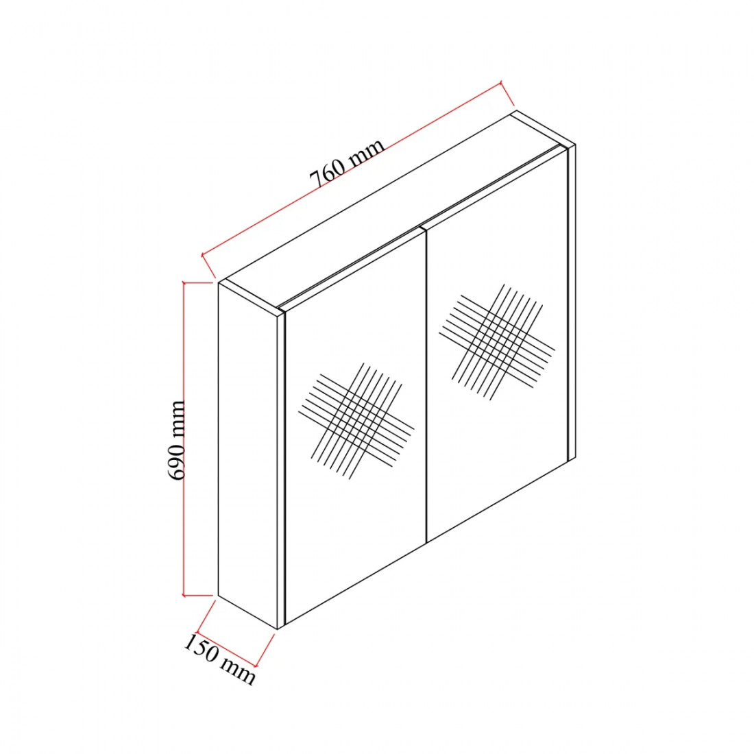 Armoire de toilette Liana 60 cm