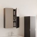 Meuble de salle de bain Lara 60 cm – Ensemble 3 pièces anthracite avec vasque céramique, armoire miroir