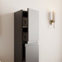 Meuble de salle de bain Lara 60 cm – Ensemble 3 pièces anthracite avec vasque céramique, armoire miroir