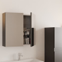 Meuble de salle de bain Lara 80 cm – Ensemble 3 pièces anthracite avec vasque céramique et armoire miroir