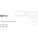 Vasque intégrée SKY 80