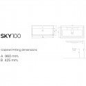 Vasque intégrée SKY 100