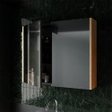 Meuble de salle de bain Dallas 80 cm 4 pièces anthracite vasque miroir colonne