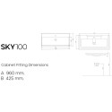 Vasque intégrée SKY 100